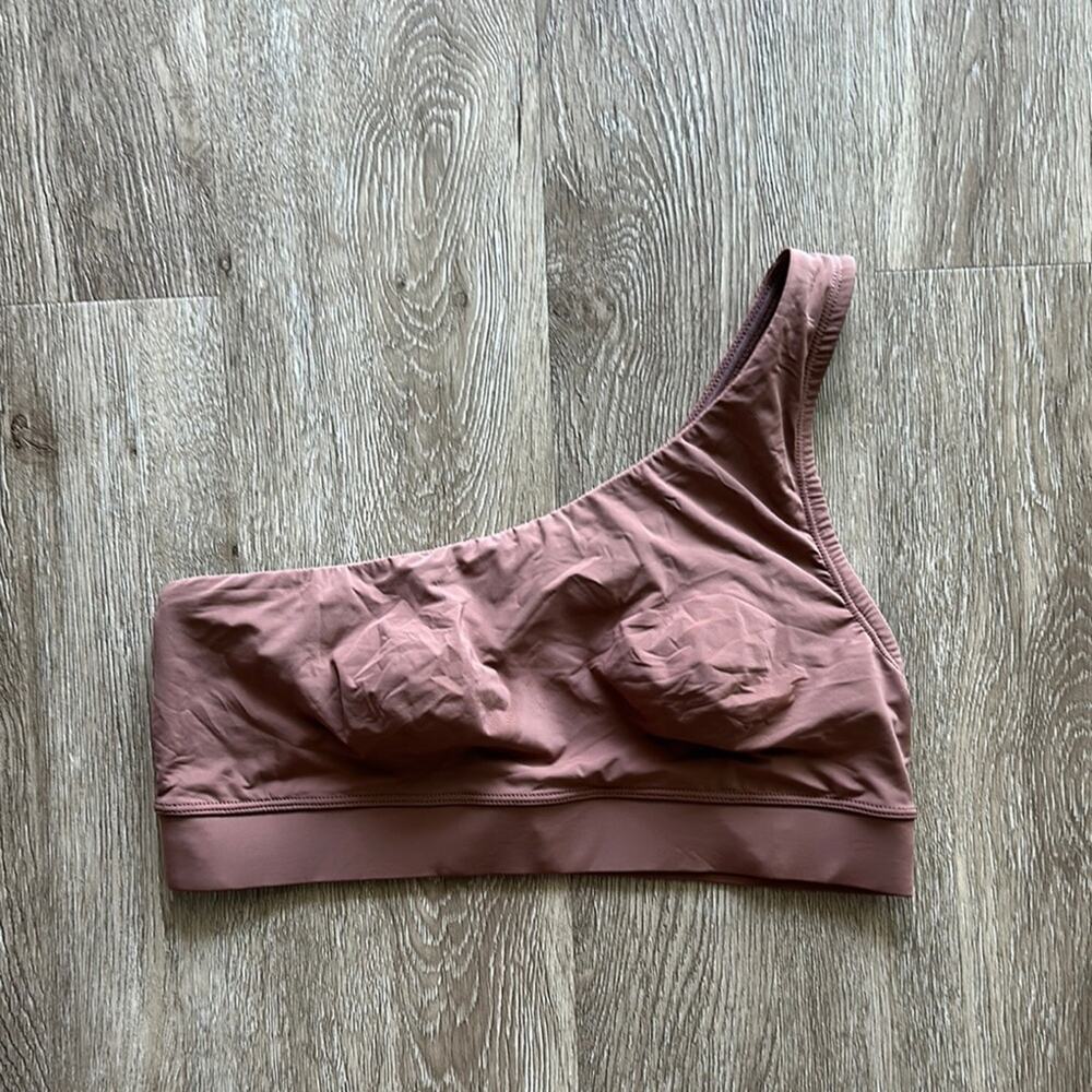 Parade One Shoulder Asymmetrical Brown Bralette Size Medium